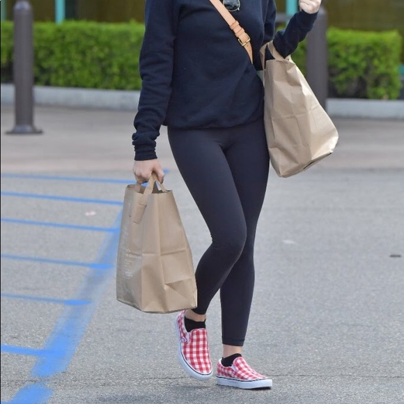 vans classic slip on gingham racing red - Picture 8 of 8